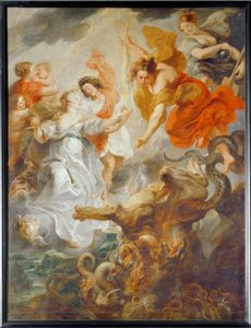 A királynő és fia tökéletes megbékélése... alkotó: Peter Paul Rubens