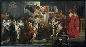 Marie de Medicis koronázása St. Denis-ben alkotó: Peter Paul Rubens
