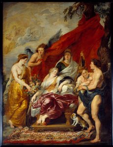 XIII. Lajos 1601. szeptember 27-én született Fontainebleau-ban. Édesanyja, Marie de Medicis (Maria de Medici) ül a trónon és nézi az új ne. Pierre Paul (Pierre-Paul) Rubens (vagy Peter Paul vagy Petrus Paulus) festménye (1577-1640) alkotó: Peter Paul Rubens