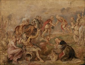 Ferdinánd magyar király és a spanyol Infante Ferdinánd bíboros találkozója Nördlingenben alkotó: Peter Paul Rubens
