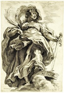 Alexandriai Szent Katalin a felhőkben alkotó: Peter Paul Rubens