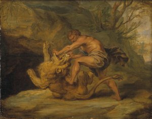 Sámson és az oroszlán. Tanulmány alkotó: Peter Paul Rubens