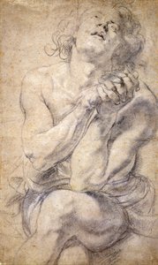Ülő férfi ifjúság (Tanulmány Daniel számára) alkotó: Peter Paul Rubens
