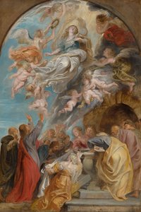 Vázlat a Szűz Mária mennybevételéhez alkotó: Peter Paul Rubens