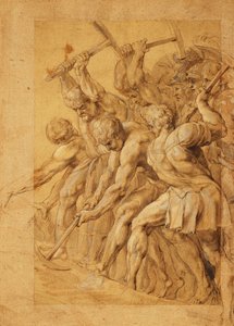 Katonák, akik lerombolnak egy hidat, alkotó: Peter Paul Rubens