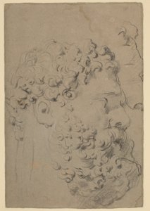 A Farnese Hercules fejének és profiljának tanulmányozása alacsonyabb nézőpontból alkotó: Peter Paul Rubens