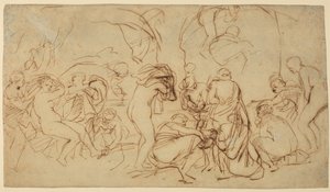 Tanulmány a "Diana fürdőjéhez" (recto) alkotó: Peter Paul Rubens