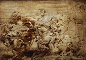 Tanulmány az oroszlánvadászathoz (Festészet alkotó: Peter Paul Rubens