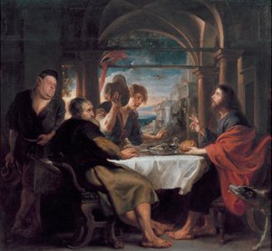 Vacsora Emmausban, 1638 körül (olaj, vászon) alkotó: Peter Paul Rubens