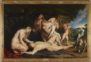 Adonis halála (Vénusz, Ámor és a három Grácia társaságában) alkotó: Peter Paul Rubens