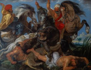 Víziló- és krokodilvadászat alkotó: Peter Paul Rubens