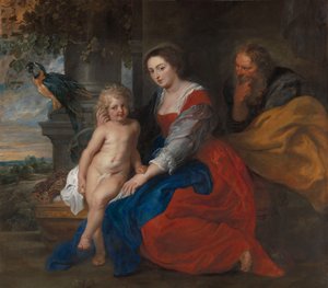A Szent Család papagájjal alkotó: Peter Paul Rubens