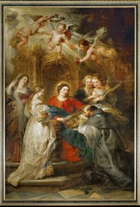 A Szent Szűz megjelenik Szent Ildefonsónak alkotó: Peter Paul Rubens