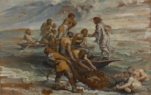 A halak csodás tervezete, 1618-1619 alkotó: Peter Paul Rubens