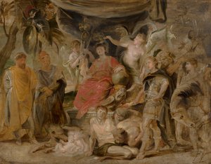 Róma diadala: a fiatal Konstantin császár tisztelettel adózik Rómának alkotó: Peter Paul Rubens