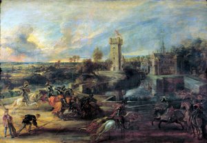 Torna a Castle Steen előtt, 1635-1637. alkotó: Peter Paul Rubens