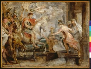 Konstantin diadalmas belépése Rómába (olaj, fa) alkotó: Peter Paul Rubens