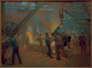 A Burmeister & Wain vasöntödében alkotó: Peder Severin Krøyer