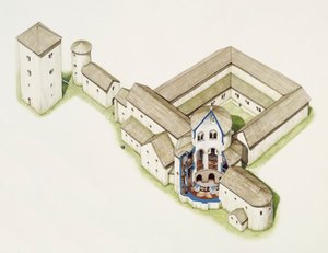 Késő szász templom, Szent Ágoston apátság, Canterbury, Kent, 20. század vége vagy 21. század eleje
