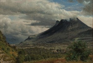 A Granier-hegység, kilátás a Cluse de Chambéry 1850 Olaj papíron alkotó: Peter Vilhelm Carl Kyhn