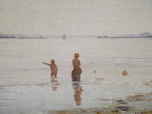 Kilátás a Roskilde fjordra Frederikssund közelében, Zéland alkotó: Peter Vilhelm Carl Kyhn