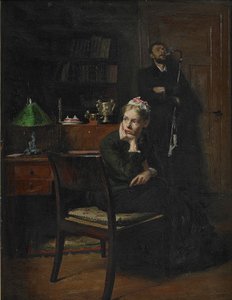 Családi jelenet egy belső térben, 1885 alkotó: Peter Vilhelm Ilsted