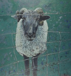 Váró birkák, 2000 (olaj, vászon)