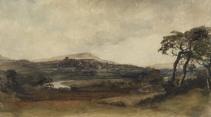 Middleham, Yorkshire (akvarell grafit felett testfestékkel papíron) alkotó: Peter de Wint