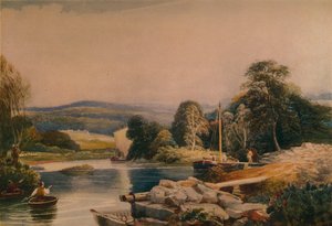 A Teify-on, Cardiganshire, 19. század, 1935 alkotó: Peter de Wint