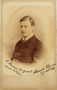 Alekszandr Glazunov zeneszerző portréja 1865-1936, 1886. alkotó: Petersburg . Photo studio Alfred Lorens
