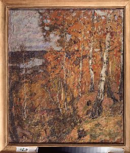 Őszi elégia. Pjotr ​​Ivanovics Petrovicsov (Pjotr ​​Petrovicsov) (1874-1947) festménye, olaj, vászon