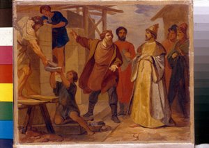 II. Vlagyimir nagyherceg A sötét felállítja az Istenszülő templomot Moszkvában