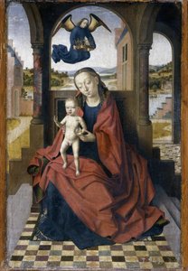 A Madonna és a gyermek - Petrus Christus festménye (1410/20-1476), olaj, fa (49x34 cm), 1460 körül - (A Madonna és a gyermek - Petrus Christus olaj, fa