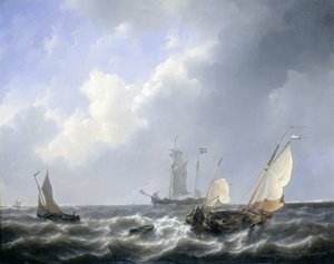 Tengeri táj a Zeeland-vizekről, Schouwen szigetének közelében