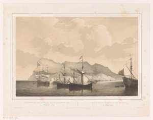 Gibraltár meghódítása Gibraltár meghódítása az angol-holland flotta által 1704. augusztus 3. / La prize de Gibraltar par un flotte Anglo-Neerlandaise (cím a tárgyon)