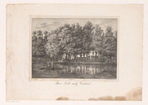 Kilátás a Breevecht vidéki birtokra Bree-Vecht Vreeland közelében (cím az objektumon) Kilátások a Vecht folyóra (sorozat címe) alkotó: Petrus Josephus Lutgers