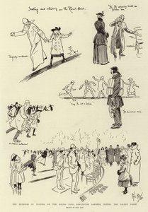 A Humours of Skating on the Round Pond, Kensington Gardens, a közelmúltban fagy alkotó: Phil May