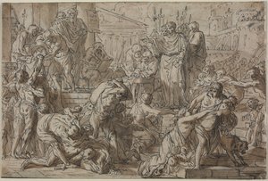 Római téma, 1700-as évek. alkotó: Philibert Benoît Delarue