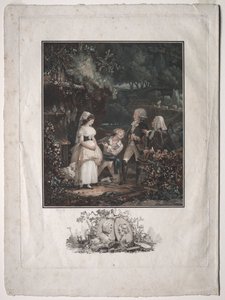 Annette és Lubin, 1789. alkotó: Philibert Louis Debucourt