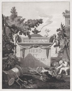 Hős és Leander homlokzata, 1801. alkotó: Philibert Louis Debucourt