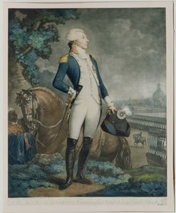 De La Fayette márki (1757-1834) portréja, a nemzeti gárda parancsnoka, 1790