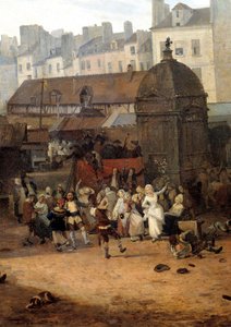 Párizs aux Halles városa által 1782.01.21-én tartott örvendezések a francia Dauphin Louis Joseph születése alkalmából alkotó: Philibert Louis Debucourt
