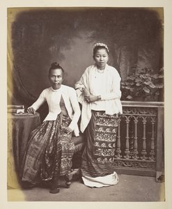 Egy burmai férfi és feleség portréja, fotós: Klier, Philip Adolphe Gladstone Collection