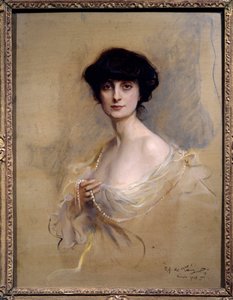 Anna de Brancovan Mathieu de Noailles grófnő (1876-1933) portréja Anna de Noailles egy francia betűs nő. Philip Alexis de Laszlo (1869-1937) festménye 1913 Párizs, Musee d