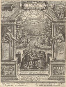 Keresztség, A hét szentség sorozatból, 1576., 1576. alkotó: Philip Galle