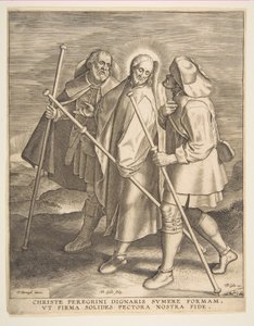 Krisztus és a tanítványok az emmausi úton, 1571. alkotó: Philip Galle