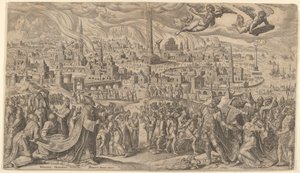 Babilon bukása, 1569. alkotó: Philip Galle