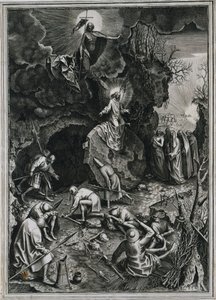 Krisztus feltámadása, c. 1562. alkotó: Philip Galle