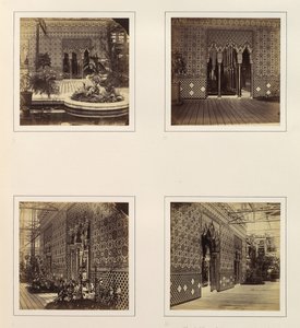 [Alhambra udvar homlokzata a hajó felé, bejárat az Alhambra udvarba, oldalnézet a ...-ról, kb. 1859. alkotó: Philip Henry Delamotte.