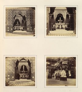 [Alhambra and Court of Lions, View in South Transept], kb. 1859. alkotó: Philip Henry Delamotte.
